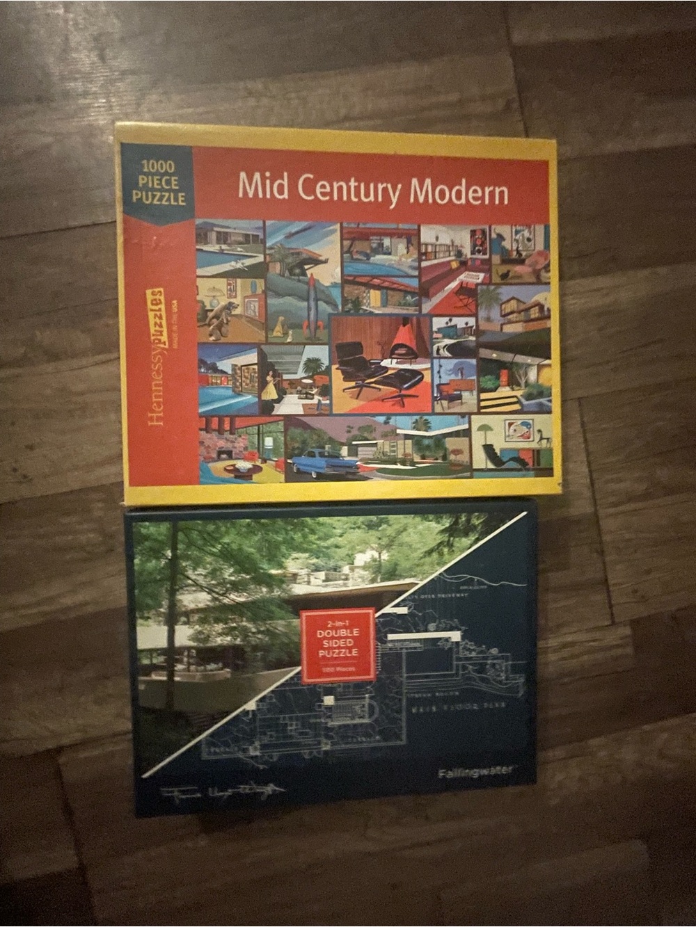 Mid Century Modern 1000-Piece Puzzle - Yellow & Red Box